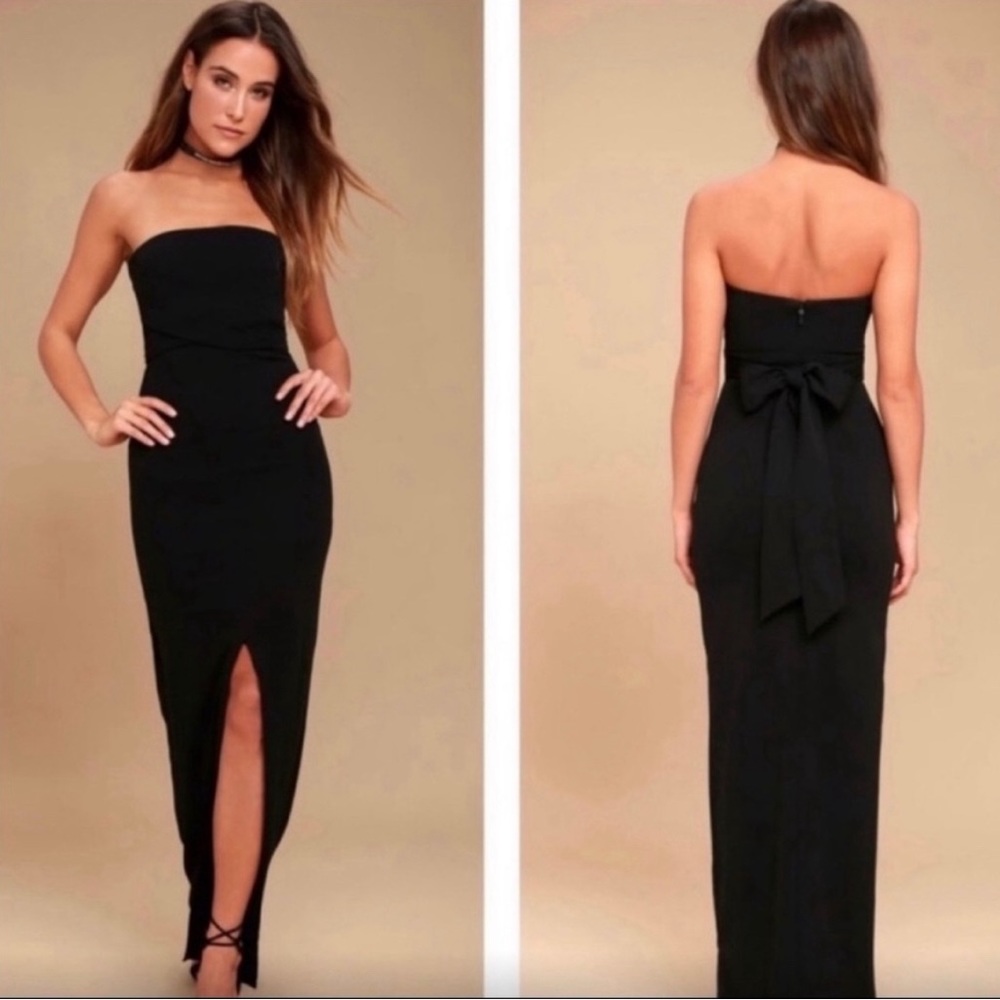 Black sleeveless long dress
